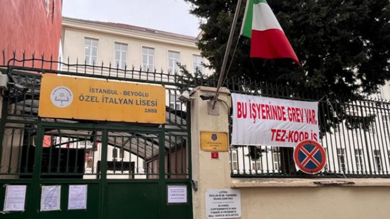 Özel İtalyan Lisesi'nde Türk öğretmenler grevde