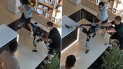 Robotu itti, karşılığında tekme ve yumruk yedi: Görüntüler gündem oldu