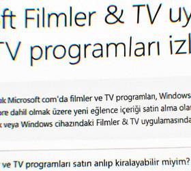 Microsoft film ve dizi satışını durdurdu