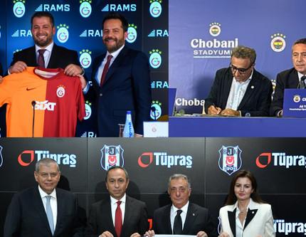 Fenerbahçe, Galatasaray ve Beşiktaş'ın stadyum sponsorluk gelirleri ne kadar?