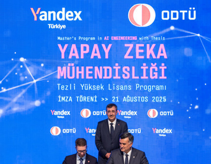 ODTÜ ile Yandex'ten işbirliği: Yapay Zeka Mühendisliği Tezli Yüksek Lisans Programı açıldı