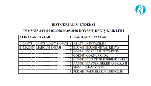 BIST Geri Alım Endeksi'nde değişiklik: 8 hisse çıkarıldı - Resim : 3
