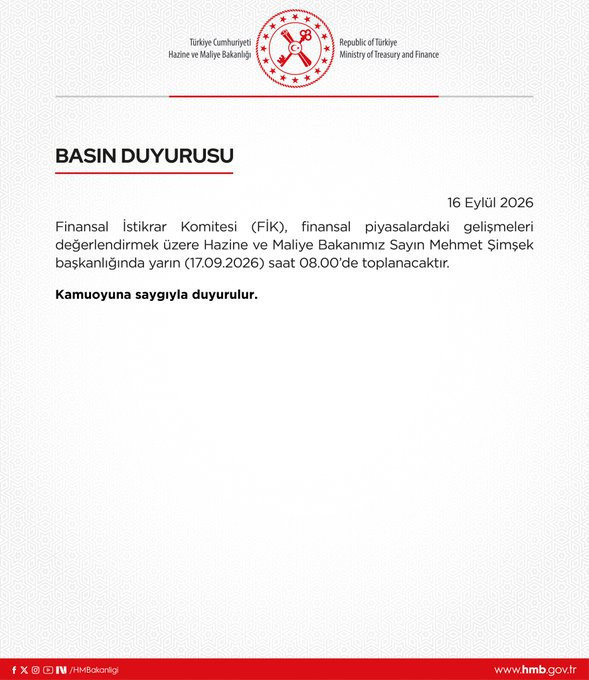 Hazine ve Maliye Bakanlığı duyurdu: Finansal İstikrar Komitesi toplanacak - Resim : 3