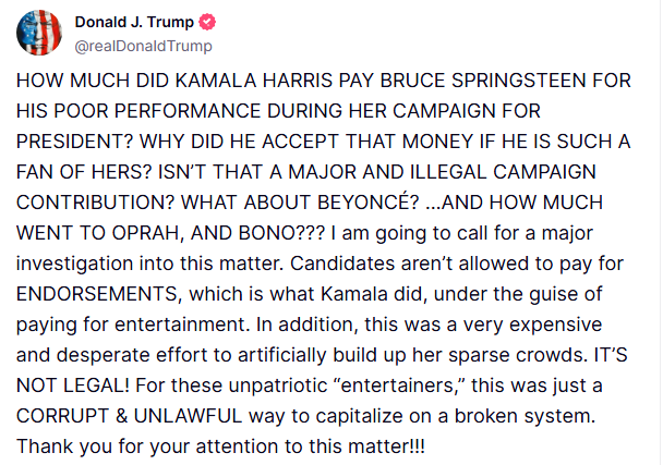 Trump kampanya döneminin rövanşını alıyor: 'Beyonce'ye sahneye çıkması için ne kadar ödendi? Soruşturma talep edeceğim' - Resim : 1