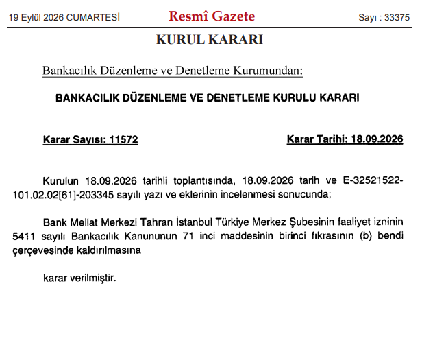 Bank Mellat'ın İstanbul şubesinin faaliyet izni kaldırıldı - Resim : 2