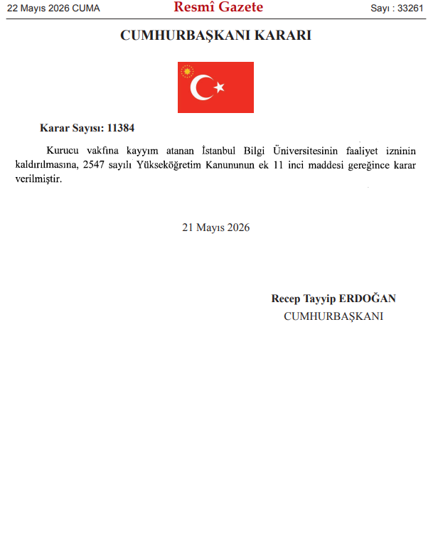İstanbul Bilgi &Uuml;niversitesi'nin faaliyet izni kaldırıldı - Resim : 2