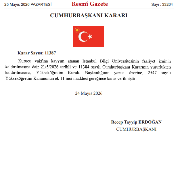 Bilgi &Uuml;niversitesi'ne yeniden faaliyet izni verildi - Resim : 3