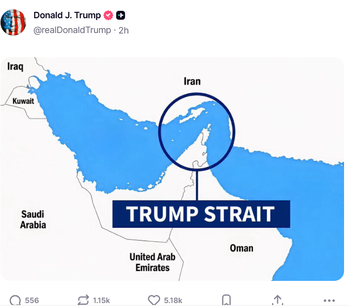 Hürmüz Boğazı için Trump hamlesi: Haritada adını değiştirdi - Resim : 2