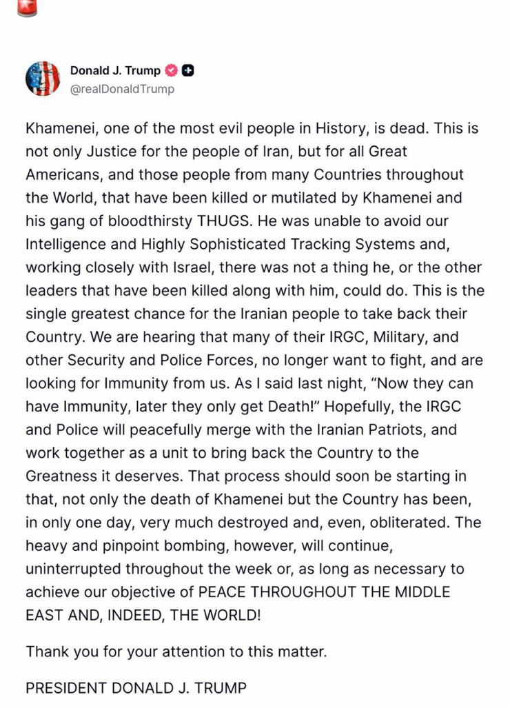 ABD Başkanı Trump duyurdu: "Hamaney &ouml;ld&uuml;" - Resim : 2