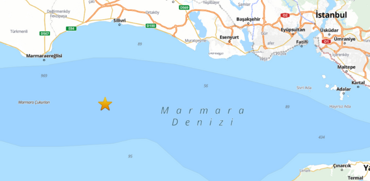 İstanbul'da hissedildi: Marmara Denizi'nde 3,7 büyüklüğünde deprem - Resim : 1