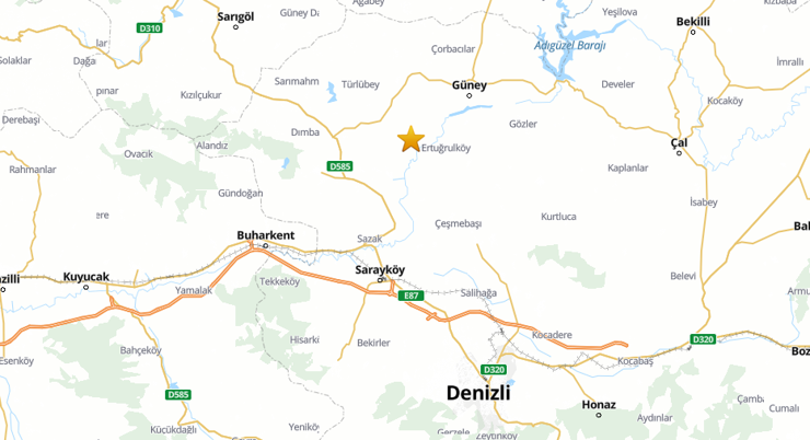 Denizli'de 5,1 b&uuml;y&uuml;kl&uuml;ğ&uuml;nde deprem - Resim : 1