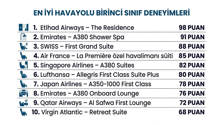 Dünyanın en lüks 10 uçuş deneyimi açıklandı: Zirvede üç odalı özel süit var - Resim : 1