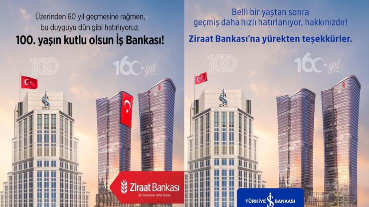 Ziraat Bankası ve İş Bankası'ndan sosyal medyada gülümseten etkileşim