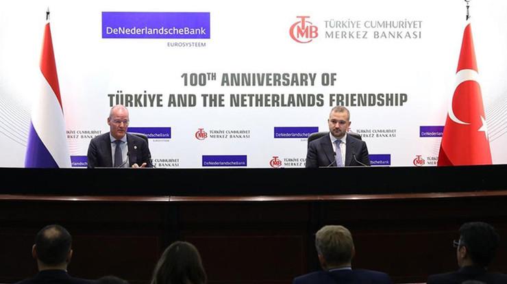 TCMB Başkanı Karahan, Hollanda Merkez Bankası Başkanı Knot ile bir araya geldi