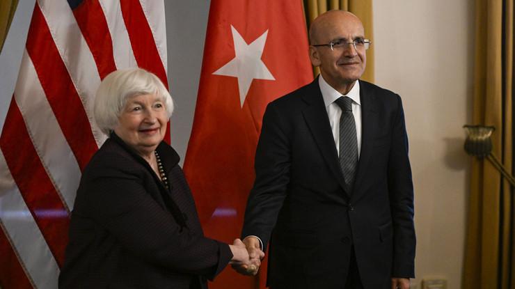 Hazine ve Maliye Bakanı Şimşek, ABD'li mevkidaşı Yellen ile görüştü