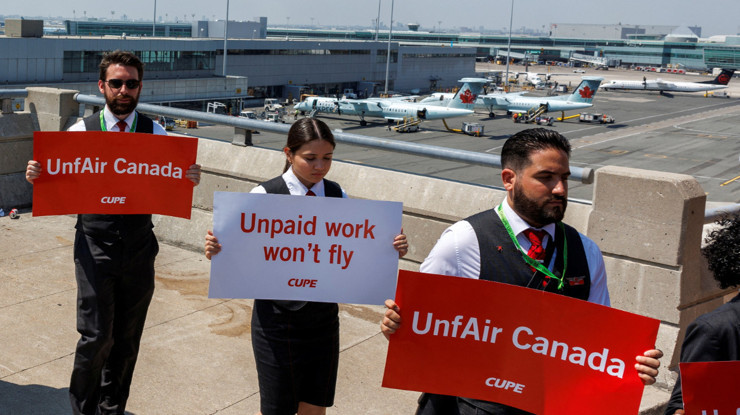 Air Canada çalışanlarından hükümet kararına rağmen greve devam kararı
