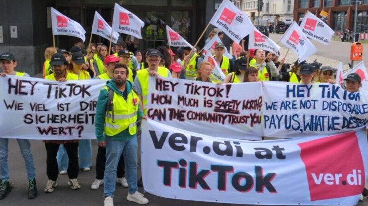 Almanya'daki TikTok çalışanlarından dört günlük grev