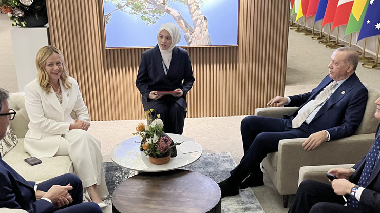 G20'de diplomasi trafiği: Cumhurbaşkanı Erdoğan, Macron ve Meloni ile görüştü