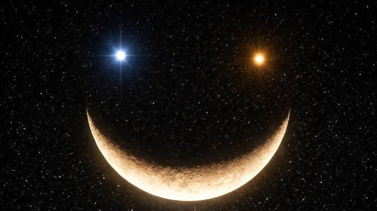 Gökyüzünde "gülen yüz" şöleni: Ay, Satürn ve Neptün kavuşacak