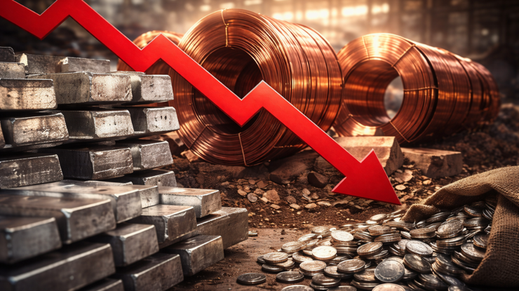 Baz metallerde Çin'den tatil freni: Bakır ve alüminyumda sert geri çekilme