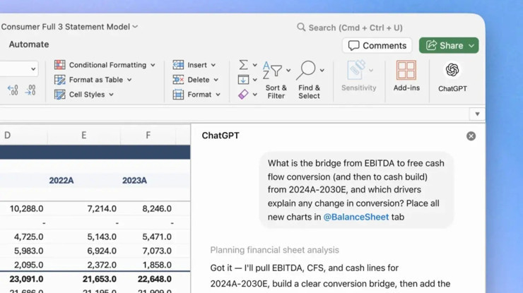 'Excel için ChatGPT': Beta sürüm kullanıma açıldı, tablo ve analiz hazırlanabilecek