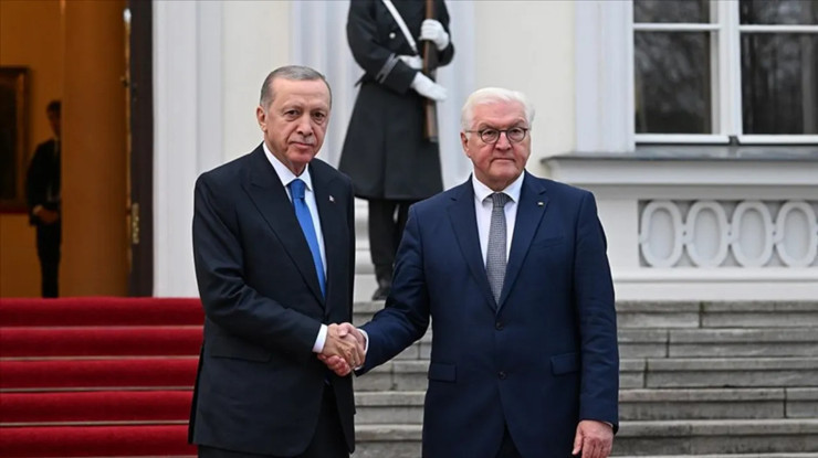 Cumhurbaşkanı Erdoğan, Alman mevkidaşı Steinmeier ile görüştü