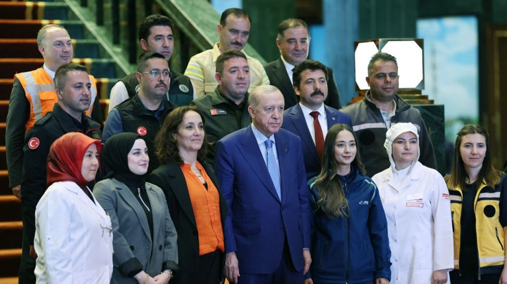 Cumhurbaşkanı Erdoğan, işçi ve işveren temsilcilerini kabul etti