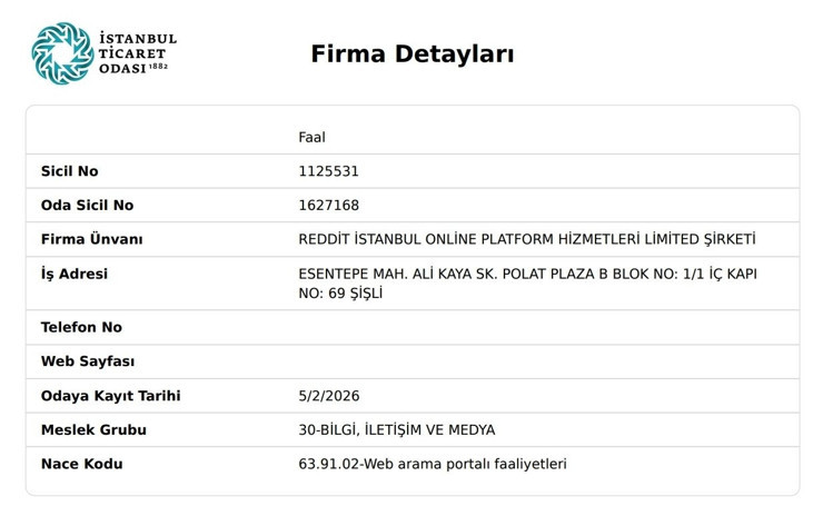 Reddit, T&uuml;rkiye'de şirket kurdu - Resim : 2
