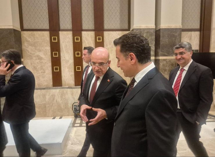 Mehmet Şimşek ile Ali Babacan, 29 Ekim resepsiyonunda bir araya geldi - Resim : 1