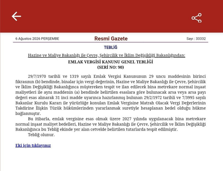 Ev sahiplerini ilgilendiriyor: 2027 emlak vergisi için yeni değerler açıklandı! - Resim : 4