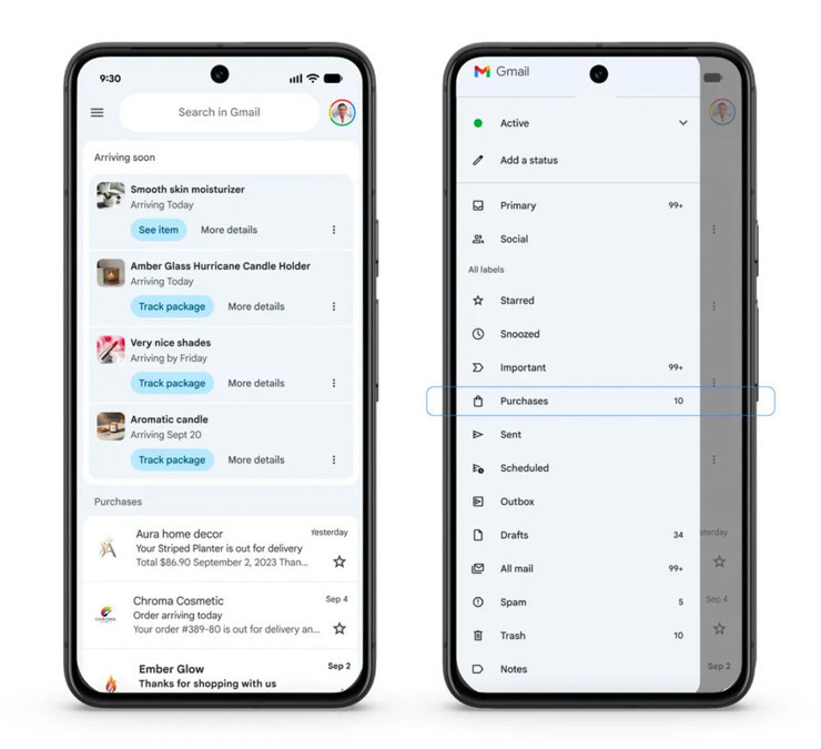 Gmail’e yeni özellik: Alışveriş ve kargo bilgileri tek yerde toplanacak - Resim : 1