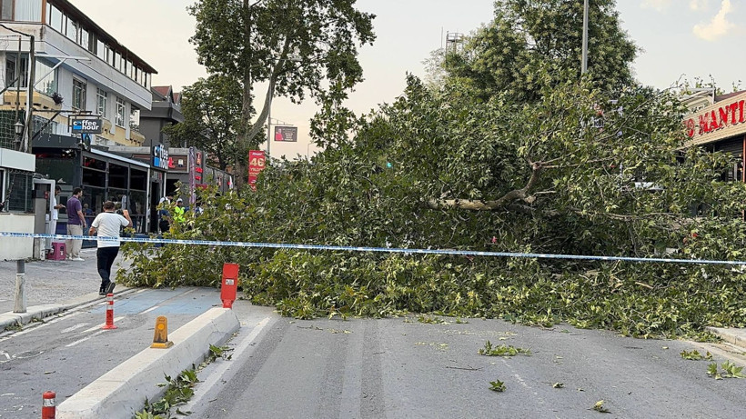 İstanbul'da fırtına hayatı felç etti: Çatılar uçtu, ağaçlar devrildi - Resim: 6